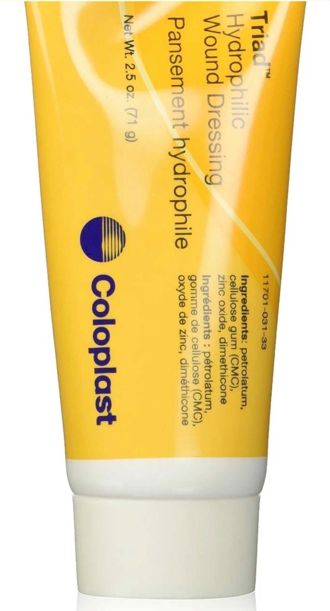 Sterile Triad Hydrophilic Wound Dressing with CMC by Beauty and Wound, 2.5 oz, shown in sterile packaging.