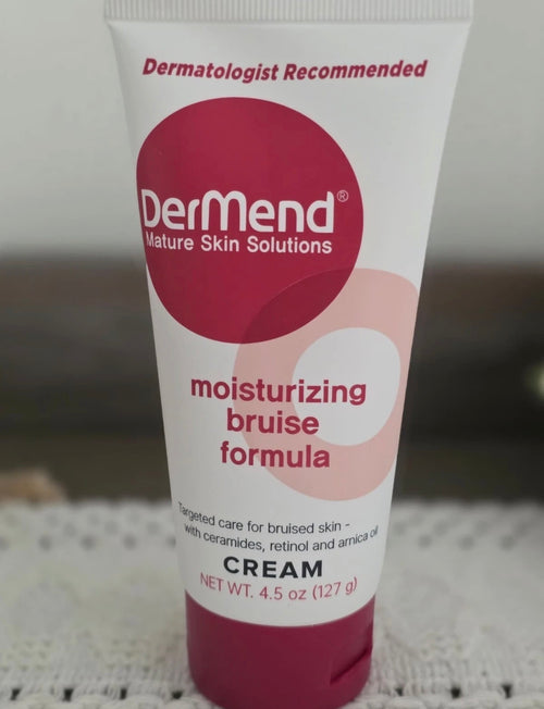 Two full-size sealed Dermend Bruise Cream containers by Beauty and Wound, 4.5 oz each, showing the cream jars with labels.